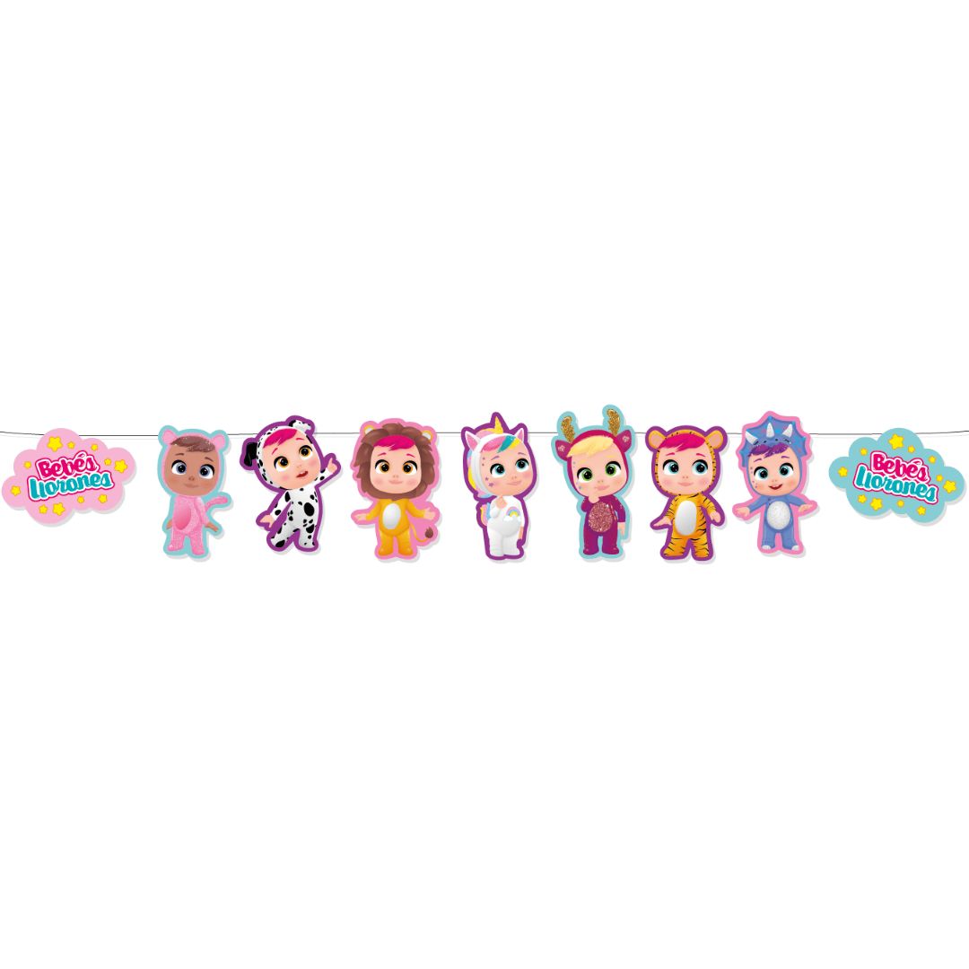 BANDERIN FIGURAS BEBES LLORONES (x1 UNIDAD)