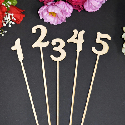 Wood Number with Stick 4” (x4u)