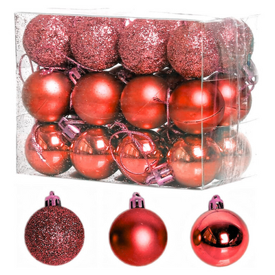 Pelota/Bola de Navidad Colores - Pequeña 1.2in (x24u)