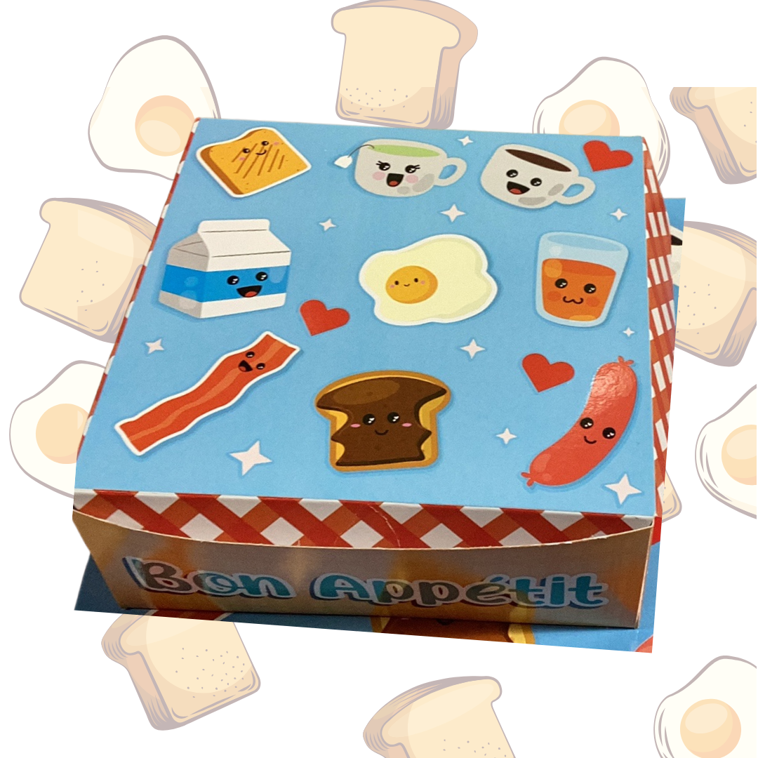CAJA EMPAQUE MEDIANA PANCAKE DISFRUTA CADA MOMENTO