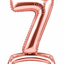 Standing Foil Number Balloon Rose Gold 28"