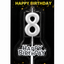 Happy Birthday Candle with Numbers Silver and Gold