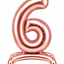 Standing Foil Number Balloon Rose Gold 28"