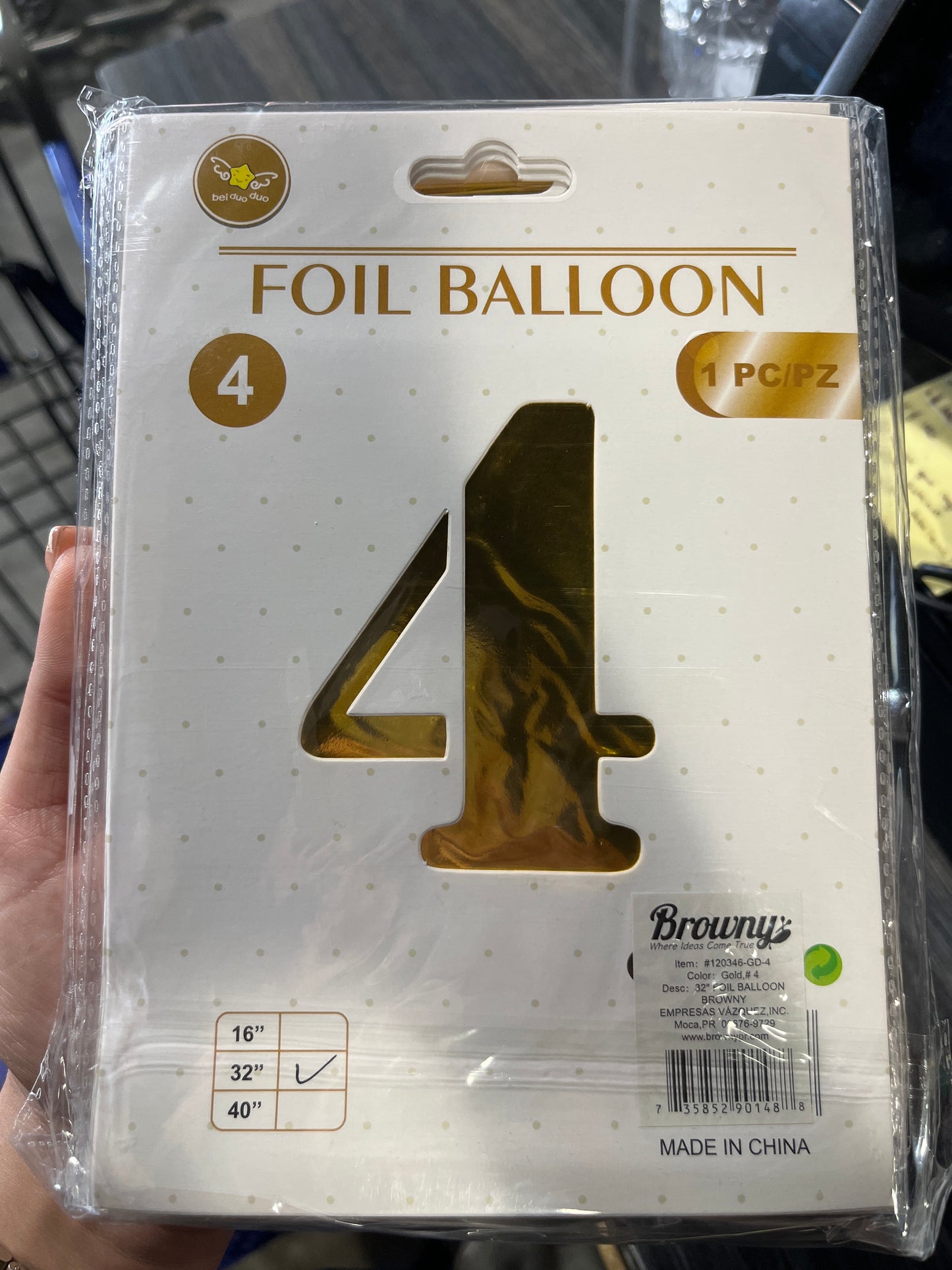 32” Foil Balloon Gold