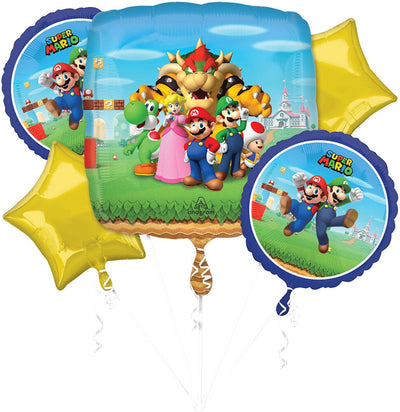 Bouquet Mario Bros Foil Balloon
