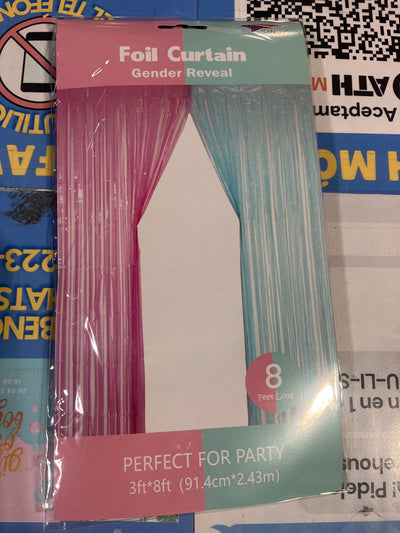 Foil Curtain Half Pink Half Blue