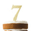 Cake Toppers Números Dorados 6ct