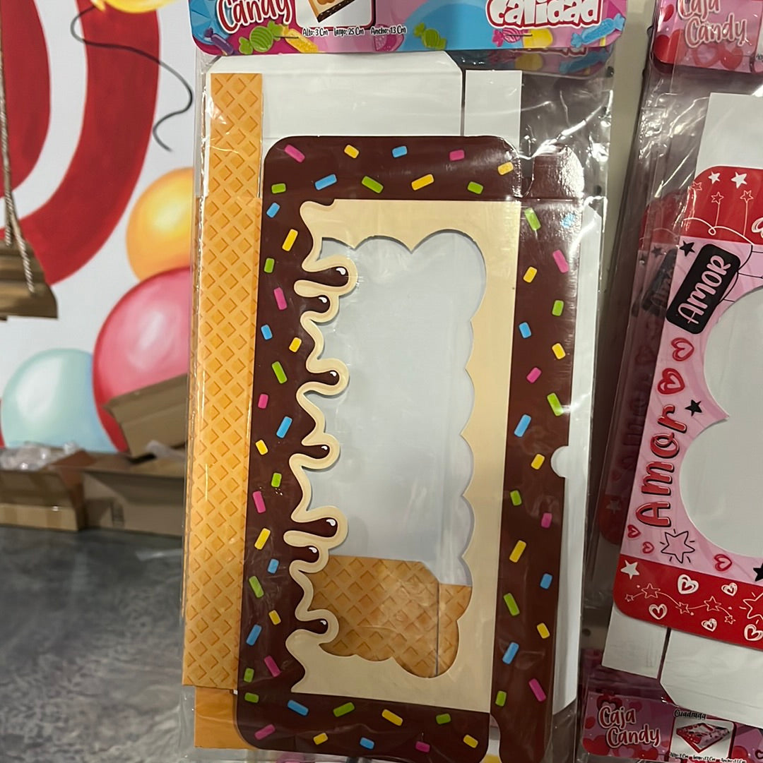CAJA CANDY X UD IMPRESA DONUTS FRESA Y CHOCOLATE