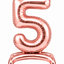 Standing Foil Number Balloon Rose Gold 28"