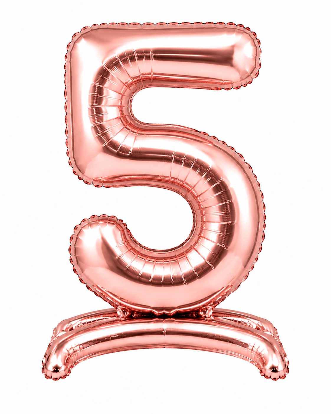 Standing Foil Number Balloon Rose Gold 28"