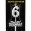 Happy Birthday Candle with Numbers Silver and Gold