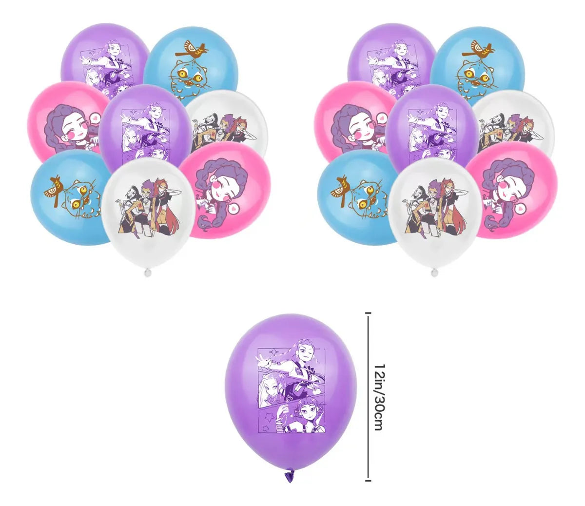 Kpop Demon Hunters Globos Latex 12" (x20u)