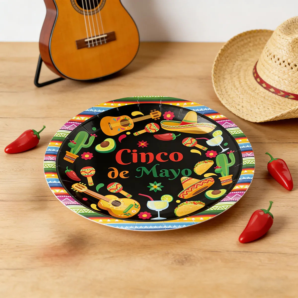 Platos 9” Mexico Cinco de Mayo (x10u)