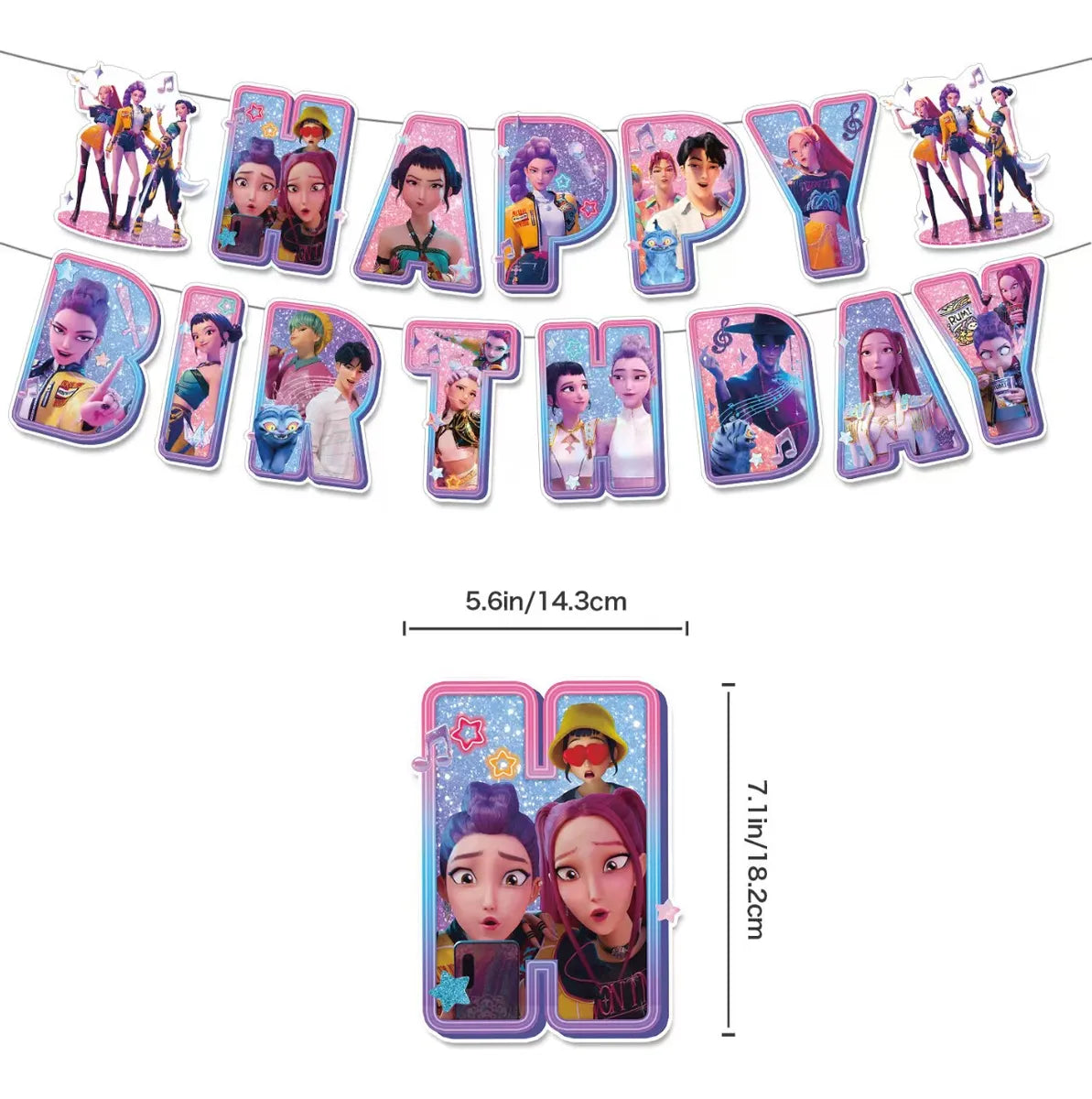 Kpop Demon Hunters Banner 7x6in (x1u)