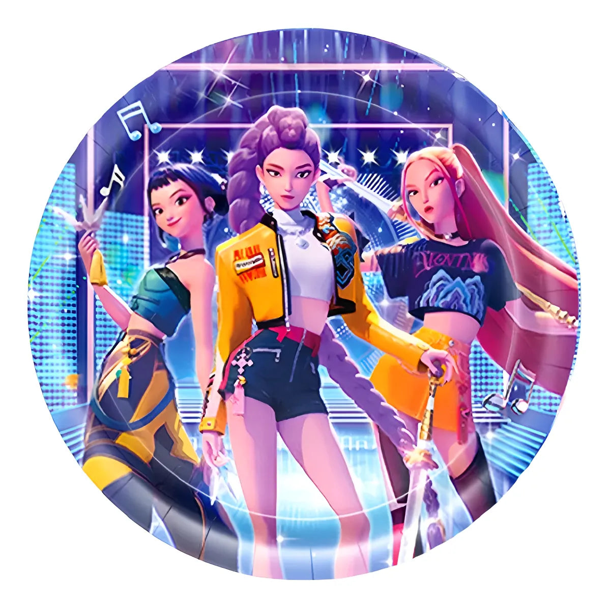 Platos Azul Kpop Demon Hunters 7" (x10u)