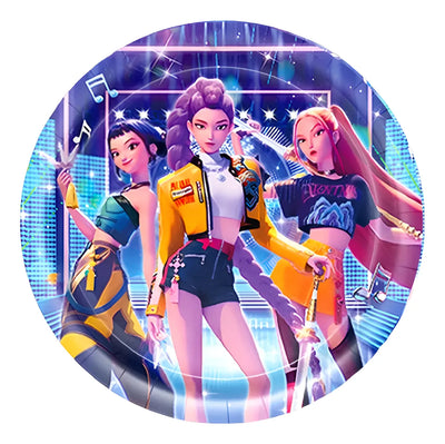 Platos Azul Kpop Demon Hunters 7" (x10u)