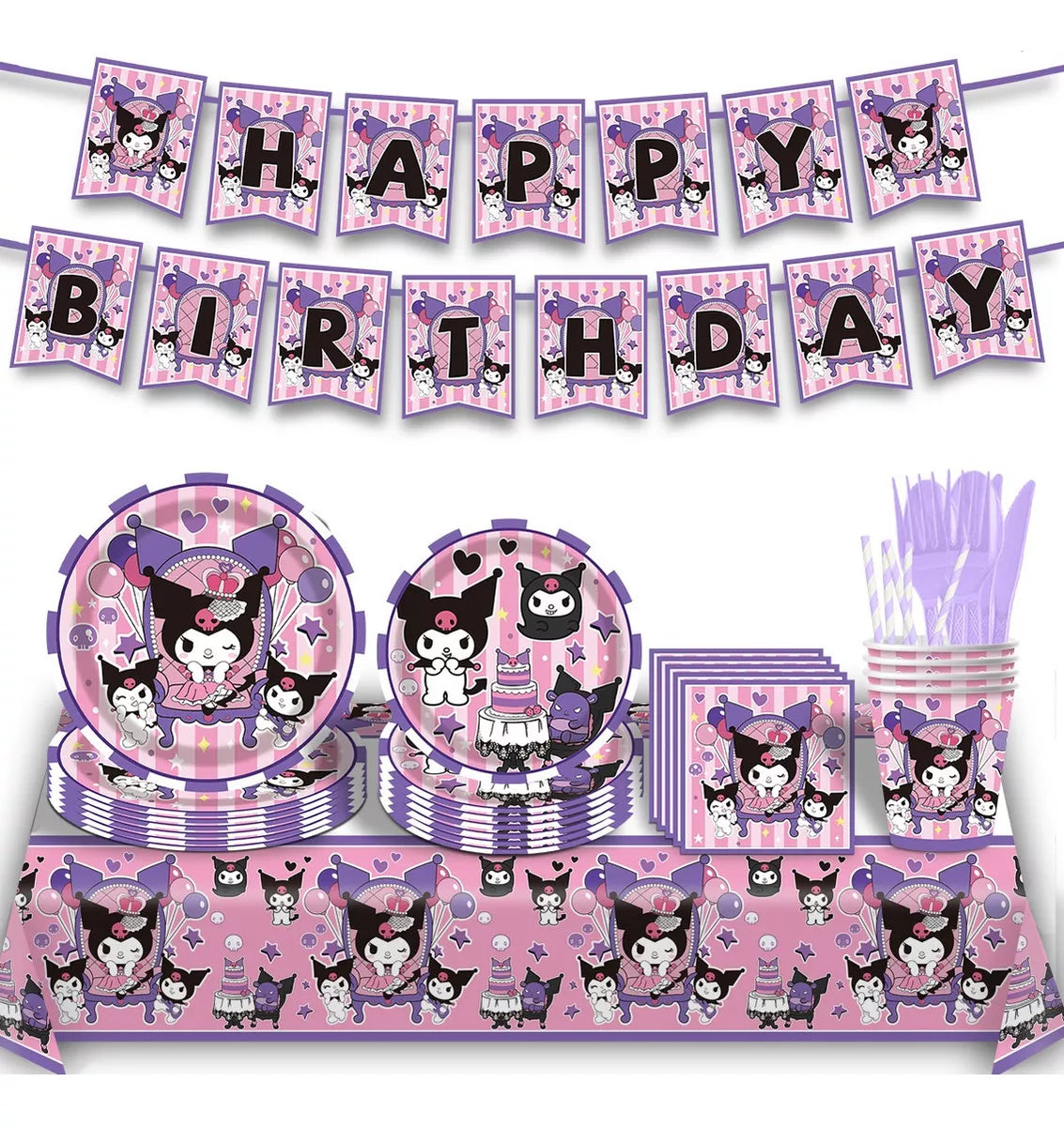 Vasos Kuromi 9oz (x10u)