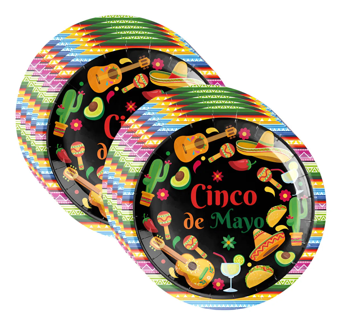 Platos 9” Mexico Cinco de Mayo (x10u)