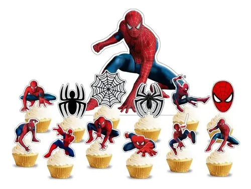 Cupcake Topper Spiderman (x12u)