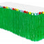 Falda de Mesa Hawaiana 108"x29" (Color Natural y Verde)