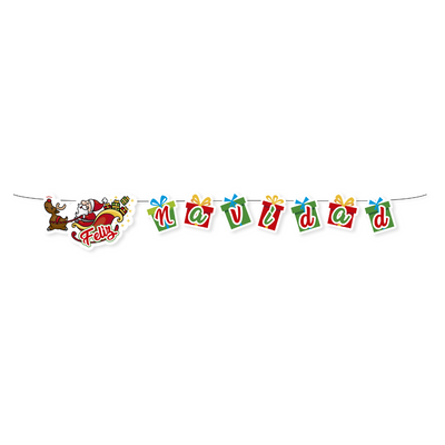 LETRERO NAVIDAD TRINEO FELIZ NAVIDAD