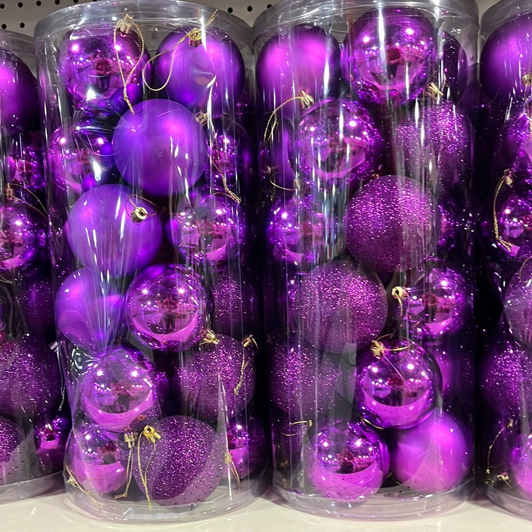 Bola/Pelota de Navidad Grande 3.15in - (x24u)