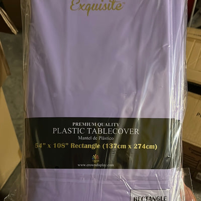 Plastic Table Cover Lavander rectangle