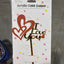 Acrylic Mirrored Cake Topper 7” "I LOVE YOU" - Gold (x1u)