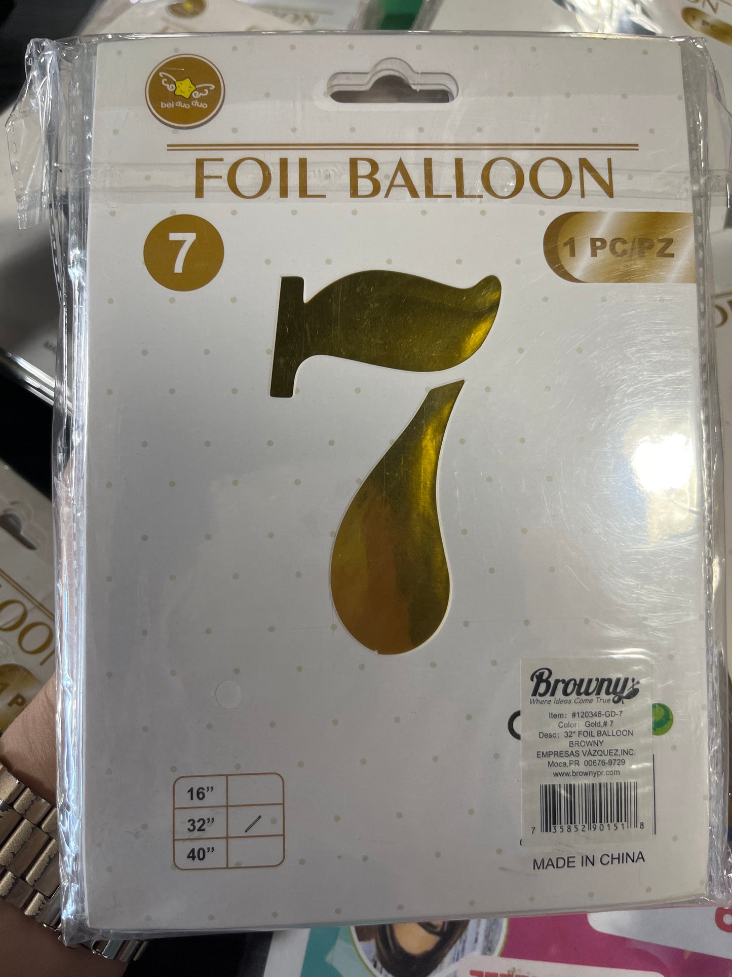 32” Foil Balloon Gold