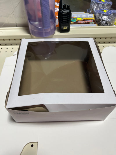 Caja Bizcocho 10x10x4 White Window