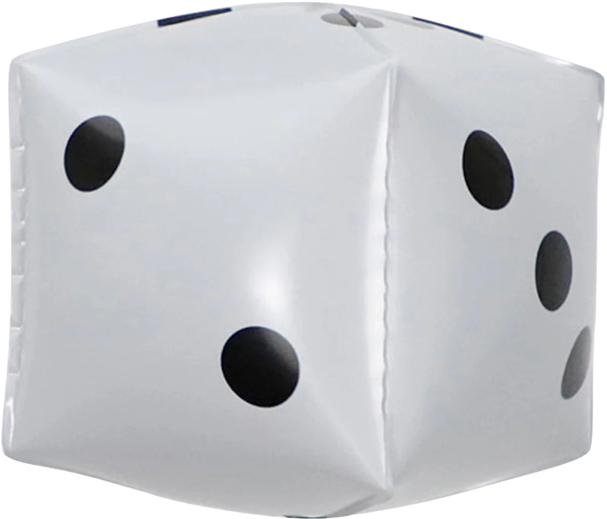 22” White Dice Casino Foil Balloon