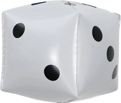 22” White Dice Casino Foil Balloon