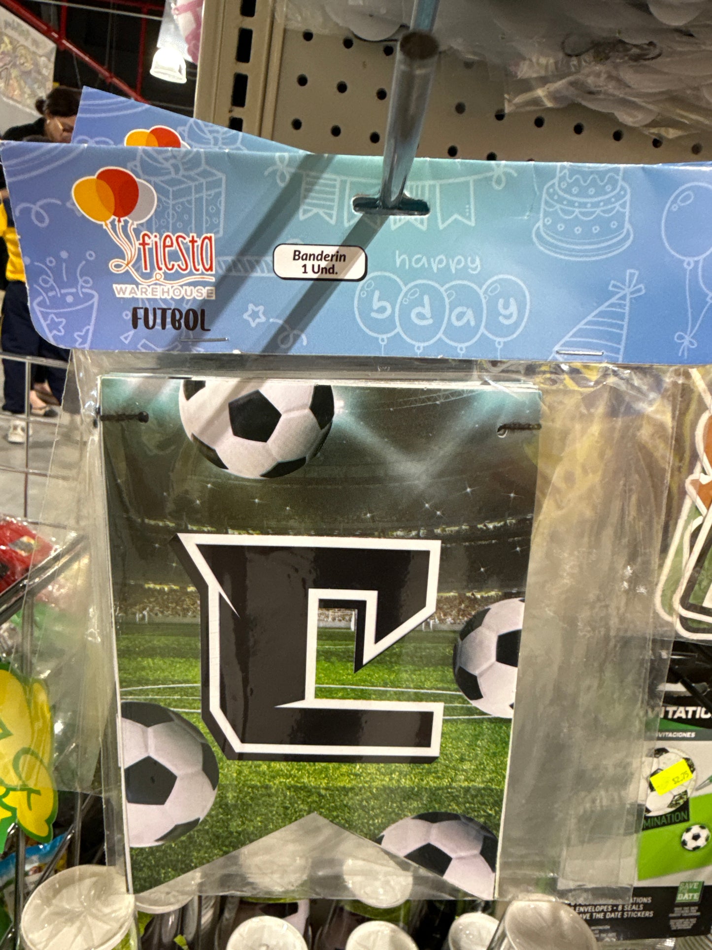 Banderin Soccer “Feliz Cumpleaños”