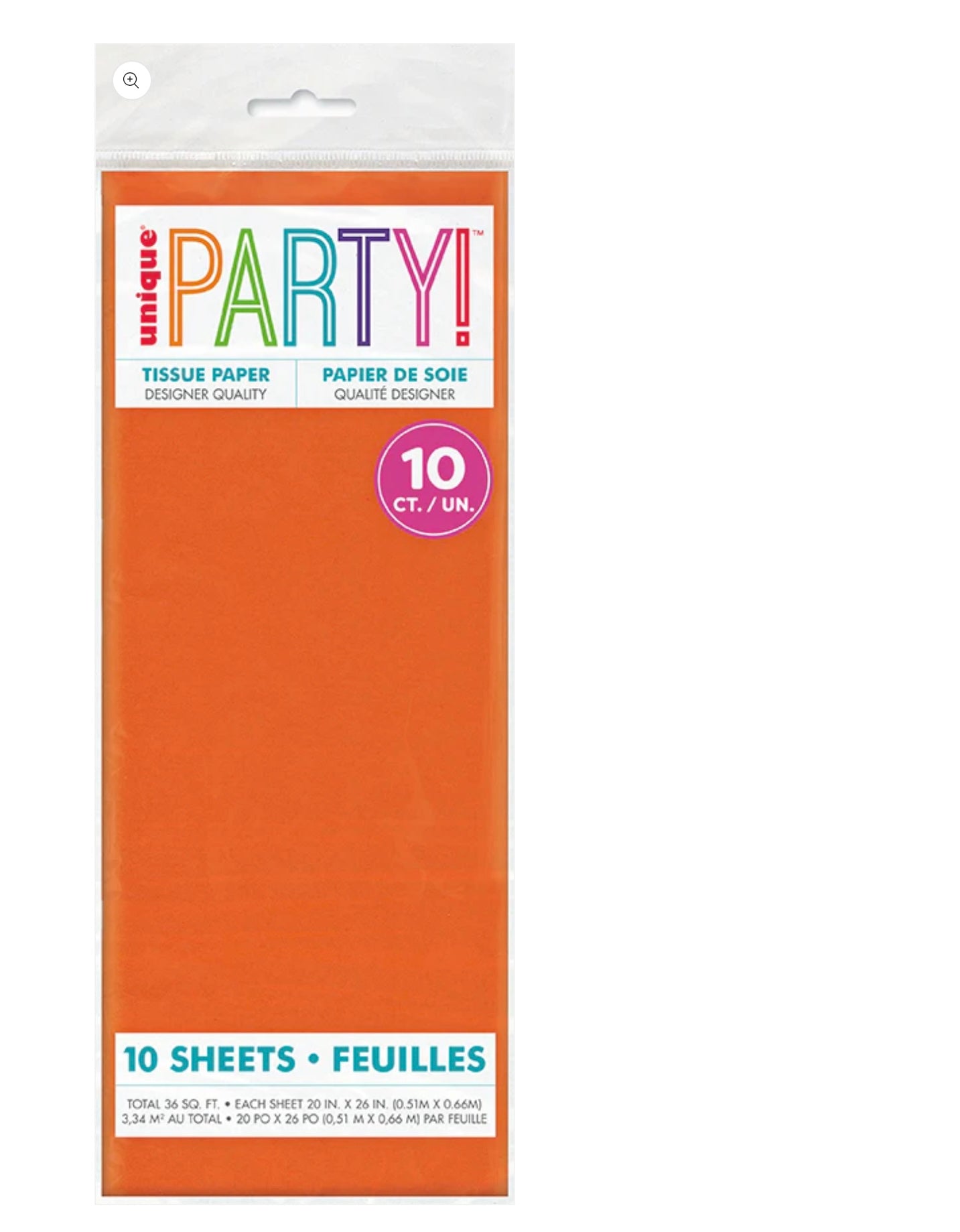 Tissue Paper 10ct Orange