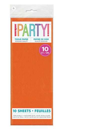 Tissue Paper 10ct Orange