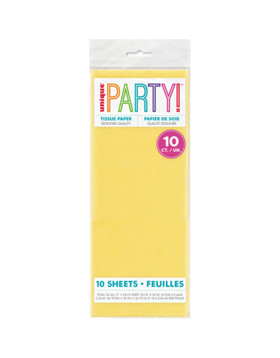 Tissue Paper 10ct Yellow
