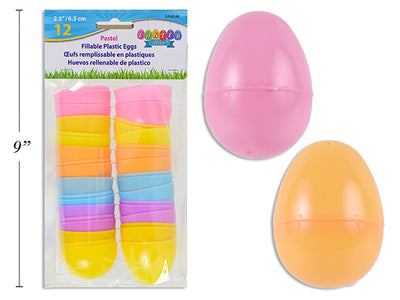 Easter Pastel Fillable Eggs (x12u)