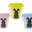 Cubo metal con conejito de Pascua (x3u)