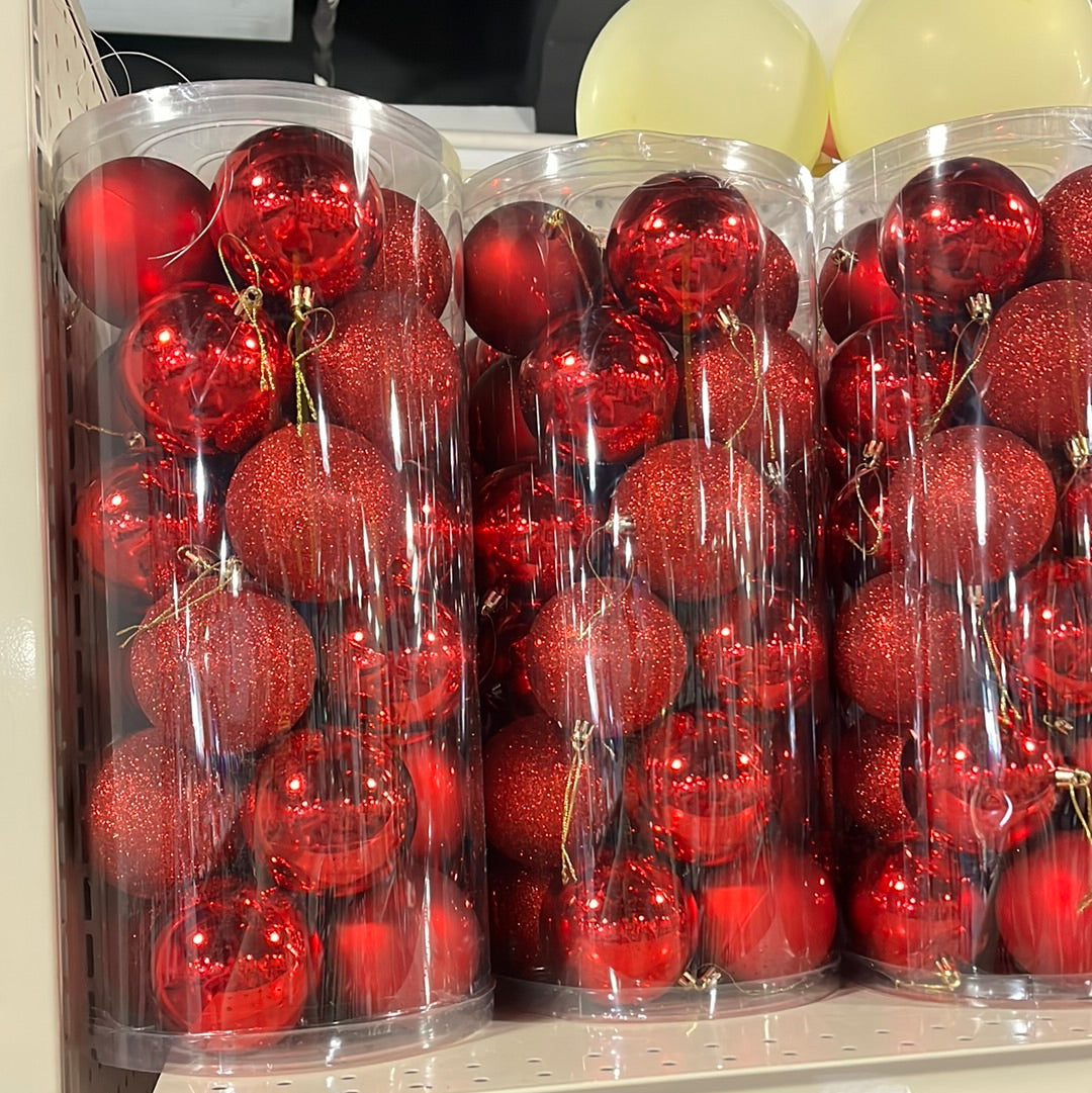 Bola/Pelota de Navidad Grande 3.15in - (x24u)