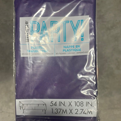 Plastic Table Cover - Purple