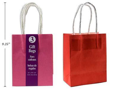 Set de 4 Bolsas de Papel Kraft Color Sólido – Pequeñas
