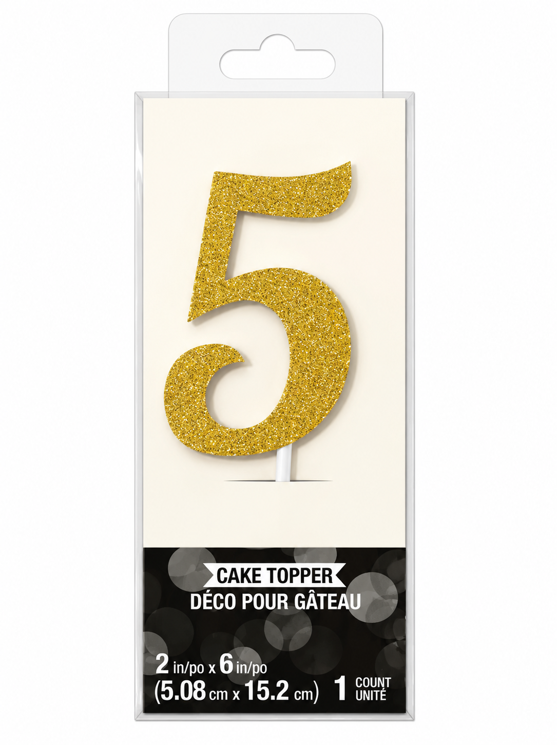 Number Cake Topper Gold