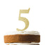 Cake Toppers Números Dorados 6ct