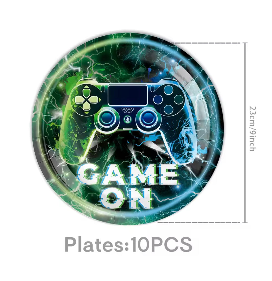 Video Game Plato 9" (x10)