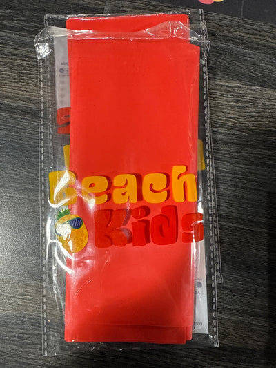 Beach Kids Bolsas Plásticas Rojo (x6u)