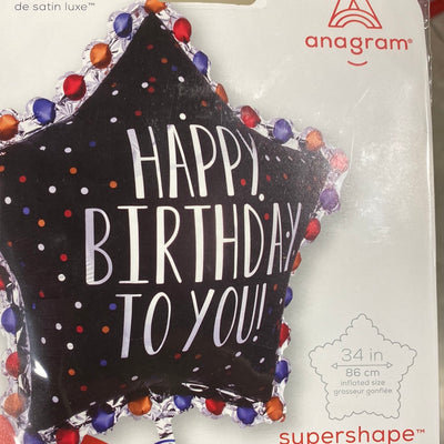 Large Balloon Happy Birthday To You (supershape) 34”
