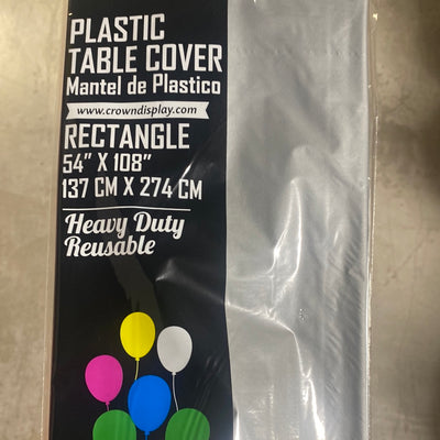 Plastic Table Cover Silver