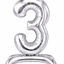 Standing Foil Number Balloon Silver 28"