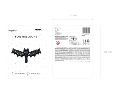 Murcielago Negro Foil Balloon (x1u)