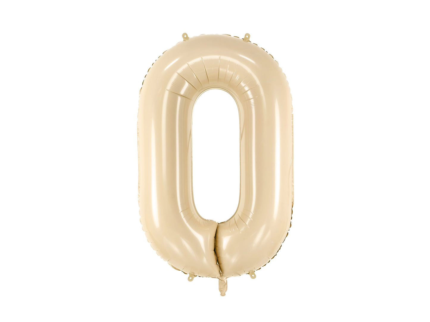 Foil Balloon Number 0 Beige (72cm)